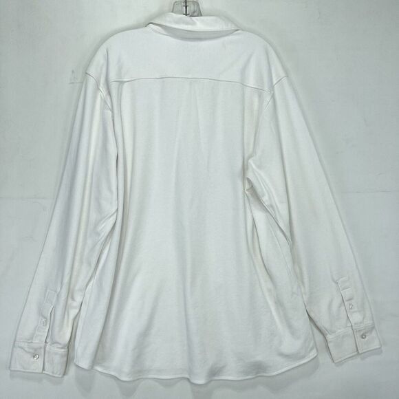 Steve & Barrys Mens XXL Shirt Cotton Blend Button Down White Office Work - Picture 2 of 16